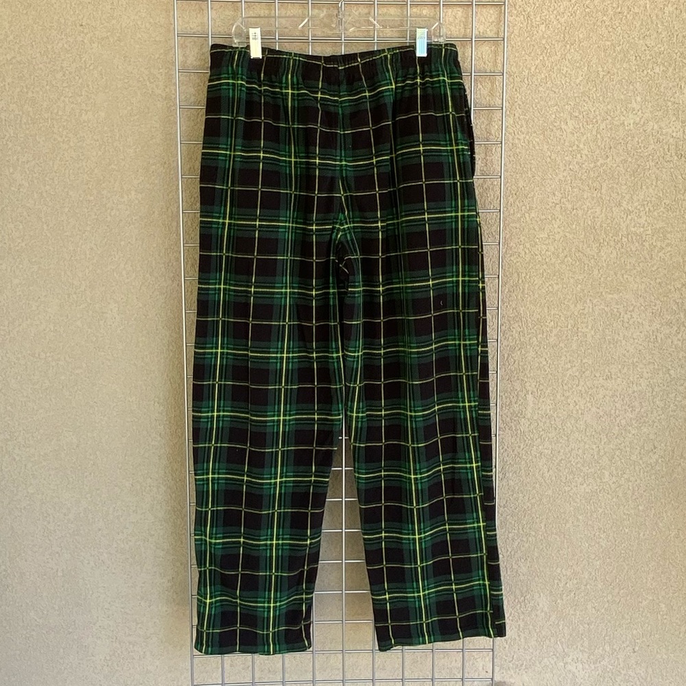 Men's Green Plaid Soft Loose Fit Pajama Pants